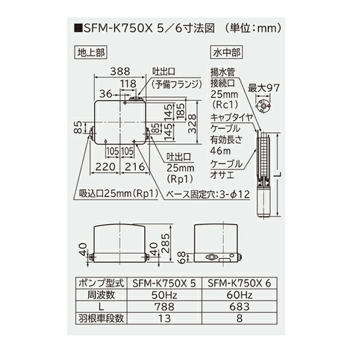 Sale 64 Off 日立 Sfm K750x6 深井戸用自動水中ポンプ 60hz用 三相0v用 出力750w Materialworldblog Com