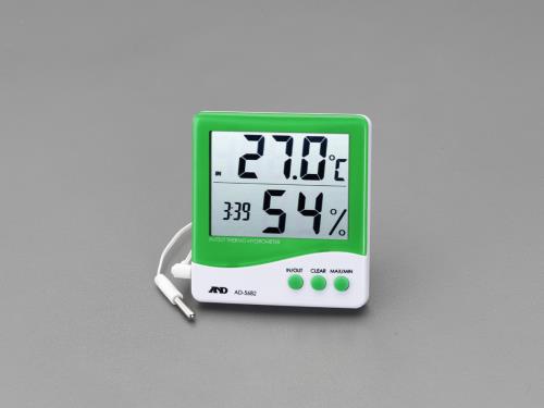 限定特価 ﾃｽﾀｰ及び計測器 おしゃれ 温度 湿度計 エスコ ESCO デジタル最高最低温度 室外 室内 EA728AE-19A