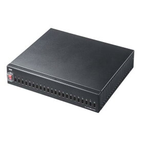 エスコ (ESCO) [22ポート] USBハイパワー充電器(ブラック) EA764A-223