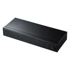 エスコ (ESCO) [10ポート] USB2.0ハブ(タブレット充電用/ブラック) EA764AD-53