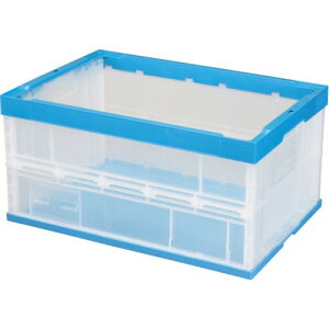 積水 窓あき折りたたみコンテナ75L 透明青 ( 75LNCB ) 積水テクノ成型(株)