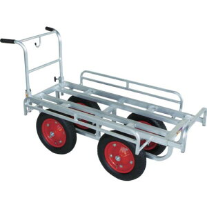 HARAX アルミ製運搬車 愛菜号 13×3Nノーパンクタイヤ 積載面1100~1250×420~620mm ( CH-1334N ) ハラックス(株)