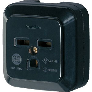 Panasonic 接地2P30A角型コンセント 薄型 ブラック ( WK36301BP ) パナソニック(株)エレクトリックワークス社