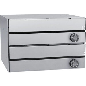 DAIKEN 集合郵便受 ポステック 前入れ前出し 大型・横型・静音ダイヤル錠・屋内仕様・2戸分 シルバー ( CSP131Y2D ) (株)ダイケン 【メーカー取寄】