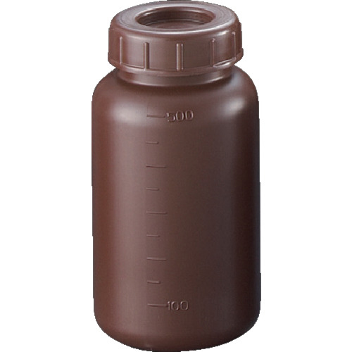 サンプラ ＰＥ広口遮光瓶 ５００ｍｌ （１００個入） ( 02912C ) （株）サンプラテックのサムネイル