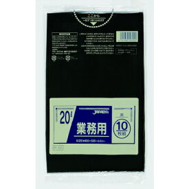 【SALE価格】ジャパックス　業務用ポリ袋　20L黒10枚0．030 P-22 ( P22 ) （株）ジャパックス