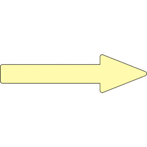 緑十字 配管方向表示ステッカー →蛍光黄矢印 貼矢24 40×150mm 10枚組 エンビ ( 193224 ) (株)日本緑十字社