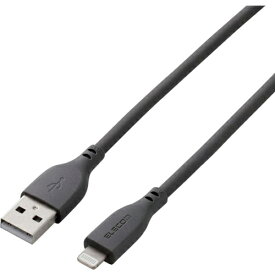 エレコム　USB－A　to　Lightningケーブル　なめらか　1．0m　グレー　 MPA-UALSS10GY ( MPAUALSS10GY ) エレコム（株）