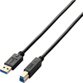 エレコム　USB3．0ケーブル　A－Bタイプ　スタンダード　2．0m　ブラック　 USB3-AB20BK ( USB3AB20BK ) エレコム（株）