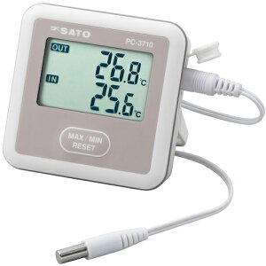佐藤 2chデジタル最高最低温度計 PC−3710 ( 1850-00 )