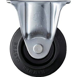 【SALE価格】ハンマー 静音固定式ゴム車輪(ナイロンホイール・ラジアルボールベアリング)100mm ( 420SR-FR100 ) ハンマーキャスター(株)