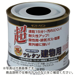 サンデーペイント 水性つや有りウレタン建物用 つや消し黒 200M ( 23M31 ) サンデーペイント(株)