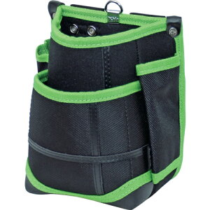 KH 武尊魂 2段 腰袋 黒/緑 ( TK02K-G ) (株)基陽