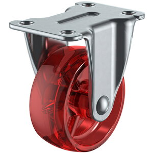 ���[�G�C �v���[�g�� �Œ� �L���X�^�[ �ԃ|���J�[�{�l�[�g �ԗ֌a50mm G�^�C�v GR�^ ��t���@45×25 ( GR-50PC-R ) (��)���[�G�C �L���X�^�[���ƕ�