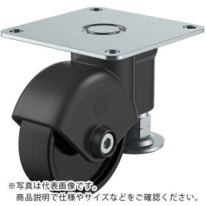 ユーエイ アジャスター付キャスター 自在車 50径 黒ナイロン車輪 SPLG-50BN-AJ ( SPLG50BNAJ ) (株)ユーエイ キャスター事業部