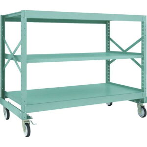 TRUSCO R3型ボルト式中量棚W1800XD900XH1400 3段 Φ150 ゴムキャスター付 ( R3-4693-G150 ) トラスコ中山(株)