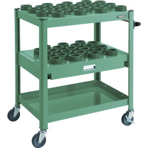 TRUSCO TCW型ツーリングワゴン HSK63A BT40 NT40 45個 スライド棚付 GN色 ( TCW-TE02CA-GN ) トラスコ中山(株)