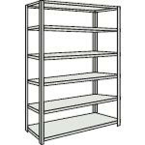 TRUSCO 軽量150型中棚ボルトレス棚 W1200XD600XH2400 6段 ( TLA84L-16 ) トラスコ中山(株)