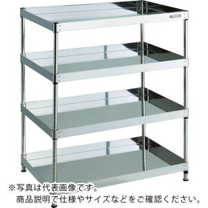 TRUSCO ステンレスワゴン 304クリーンフェニックス ラック型 750X500 4段 ( CPE3-R1274 ) トラスコ中山(株)