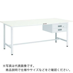 TRUSCO 軽荷重作業台(300kg)AE型 1800X900XH740 2段引出付 ホワイト色 ( SAE-1809F2 W ) トラスコ中山(株)