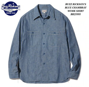 BUZZ RICKSON�fS BLUE CHAMBRAY WORK SHIRT (LONG SLEEVE) �o�Y���N�\���Y �u���[�V�����u���[ ���[�N�V���c BR25995