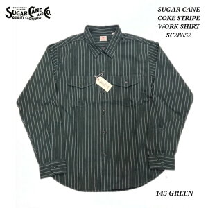 SUGAR CANE COKE STRIPE WORK SHIRT (LONG SLEEVE) �V���K�[�P�[�� ���� �R�[�N�X�g���C�v ���[�N�V���c SC28652