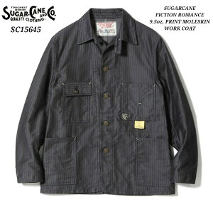 SUGAR CANE FICTION ROMANCE 9.5oz. PRINT MOLESKIN WORK COAT �V���K�[�P�[�� ���[���X�L�� ���[�N�R�[�g SC15645