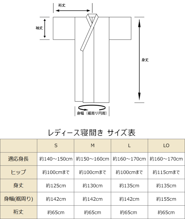 楽天市場】浴衣寝巻き 女性用 S M L 綿100％ 冬用着物パジャマ