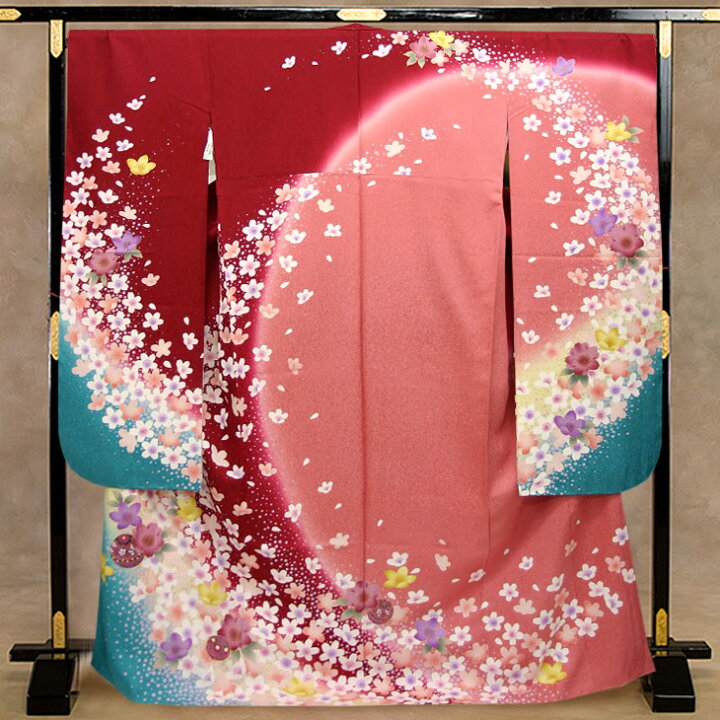 楽天市場】振袖 正絹 お仕立て上がり 赤 成人式 高級 本振袖 大振袖  