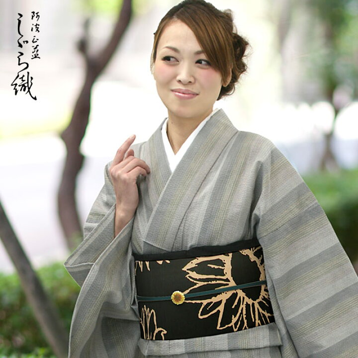 楽天市場】阿波しじら織り 木綿 着物 夏着物 浴衣 コットン着物 単衣 