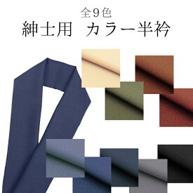 男 メンズ 洗える半襟 ポリエステル カラー 男性 色 無地 洗える半衿 紳士用〔通年用〕 （全8色） 【メール便OK】【IT】【WK】【TT】
