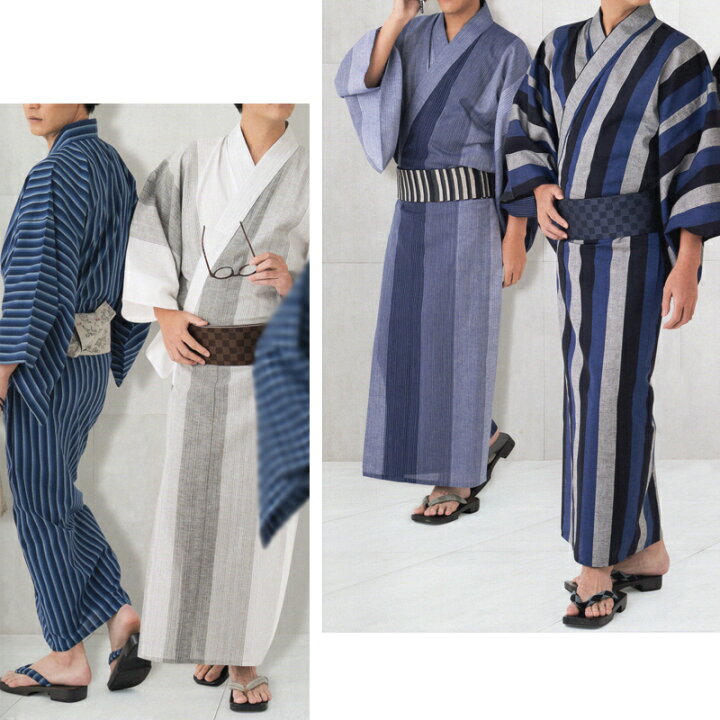 楽天市場】男 浴衣 メンズ 綿麻ゆかた 綿100％ゆかた《源氏物語》2025  