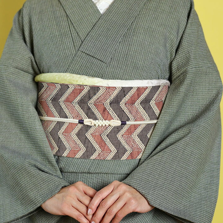 楽天市場】名古屋帯 ブラウン 刺繍帯《ギャラリー凛》タッサーシルク 