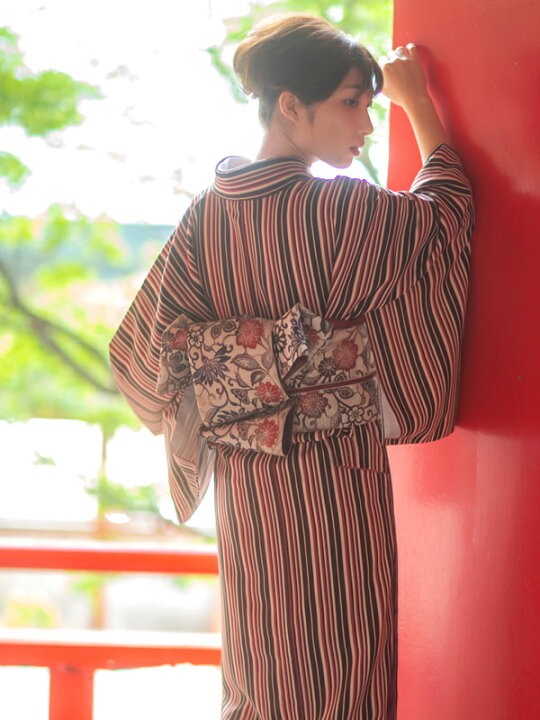 楽天市場】半幅帯 レッド 赤 ベージュ 《召しませ華》お仕立て上がり 