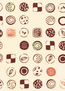 手ぬぐい 梨園染め「クッキー 1023」《戸田屋商店》お菓子/おやつ/手拭い/てぬぐい【メール便OK】【TD】