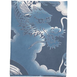 手ぬぐい 梨園染め「龍(大) 966」《戸田屋商店》ドラゴン/竜/青/干支/十二支/手拭い/てぬぐい【メール便OK】【TD】