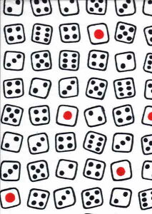 手ぬぐい 梨園染め「サイコロ 687」《戸田屋商店》すごろく/ダイス/手拭い/てぬぐい【メール便OK】【TD】