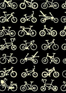 手ぬぐい 梨園染め「自転車(黒) 719」《戸田屋商店》ブラック/乗り物/手拭い/てぬぐい【メール便OK】【TD】