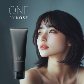 【LINE登録で300円クーポン】コーセー ONE BY KOSE ポアクリアスクラブウォッシュ 130g|洗顔 毛穴 黒ずみ 角栓 洗浄 クリア 汚れ 酸化 皮脂 毎日使える チューブ 洗顔フォーム スクラブ 炭 クレイ 泥 アミノ酸 しっとり すっきり グリーンフローラル