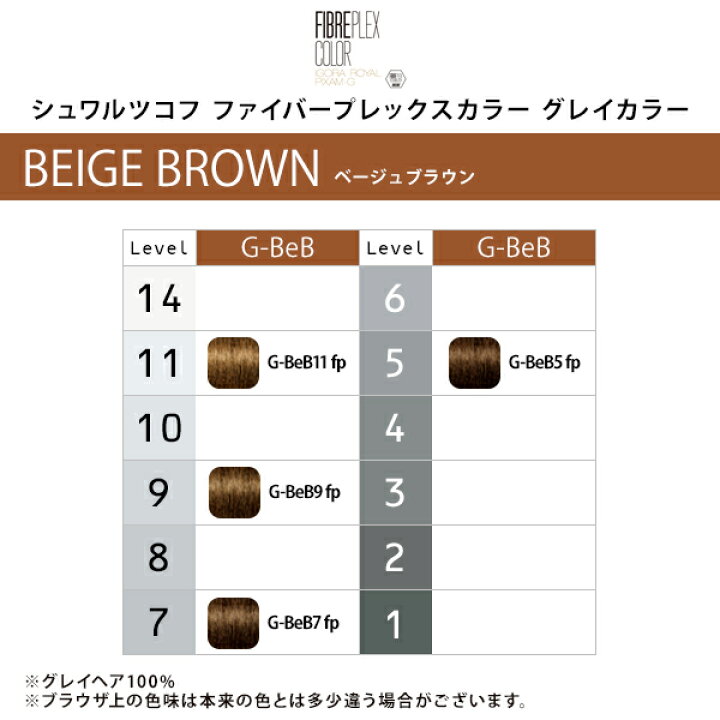 【ポイント対象15日23:59迄】シュワルツコフ ファイバープレックスカラー グレイカラー ベージュブラウン 80g|カラー剤 G-BeB11fp G-BeB9fp G-BeB7fp G-BeB5fp 白髪染め 白髪用 グレイヘア 美容院専売 プロ用ヘアケアShop KiraKira シュワルツコフ イゴラ ロイヤル ピクサム-G G-CBe11 クールベージュ 1剤 80g×6本