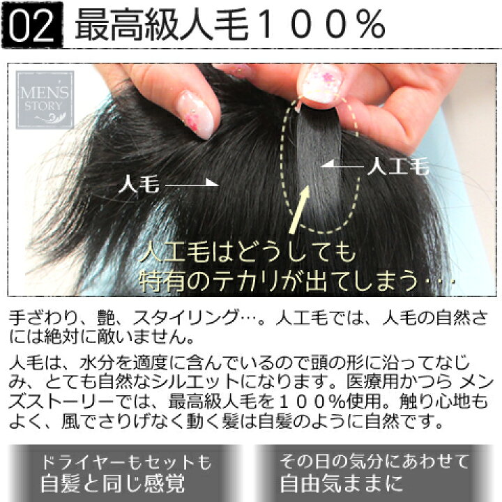 楽天市場】男性医療用かつら メンズストーリー☆ミディアムスタイル 