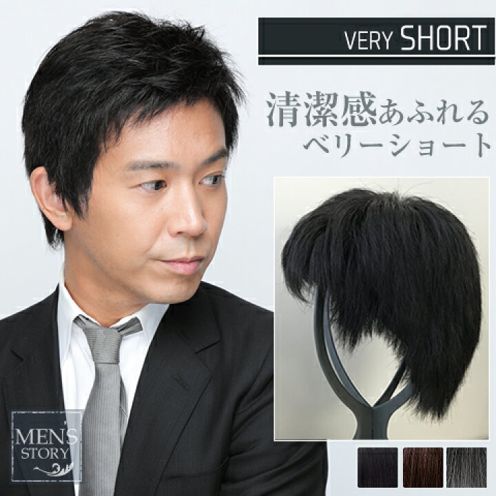 楽天市場】男性医療用かつら メンズストーリー☆ベリーショート 