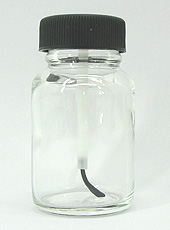 ガラス瓶ボトル 刷毛付き ブラシタイプ ハケつきキャップで便利です 