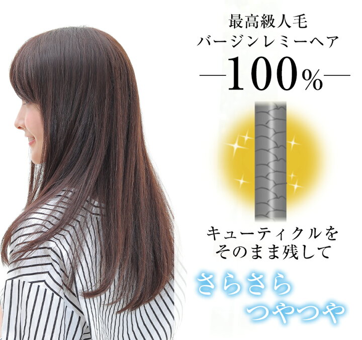 楽天市場】最高級人毛100％ フルウィッグ バージンレミーヘア 医療用  