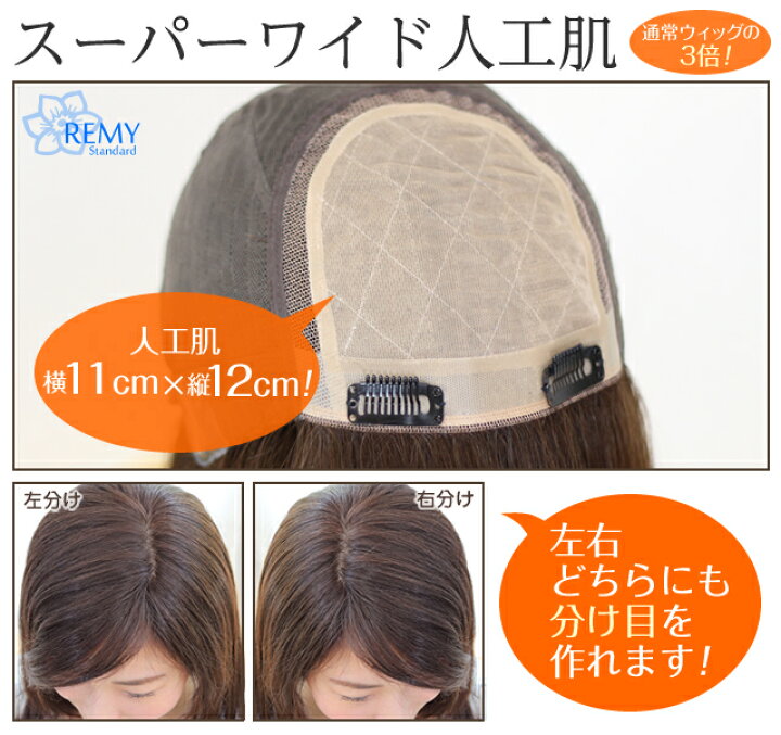 楽天市場】最高級人毛100％ フルウィッグ 医療用最高級人毛バージン  