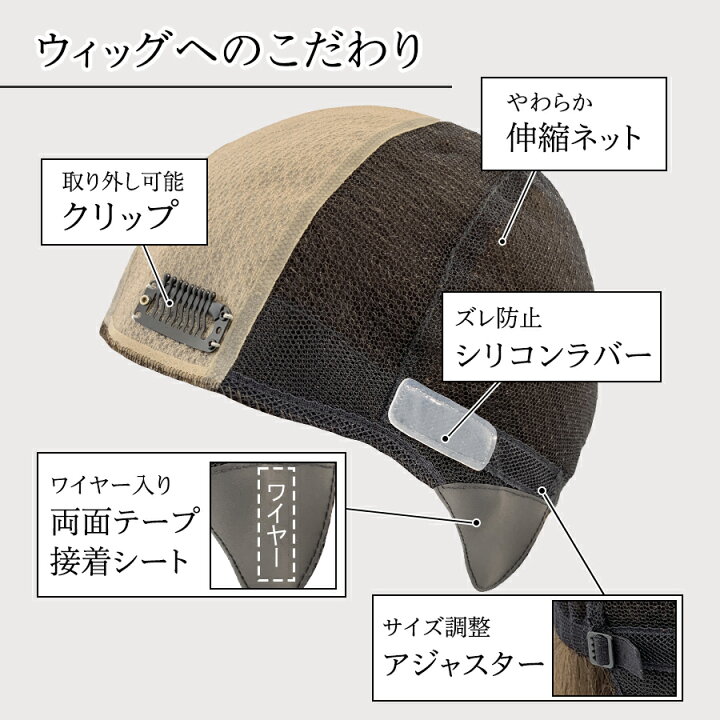 楽天市場】医療用ウィッグストーリー【イリュームミディ】人工肌つきで 