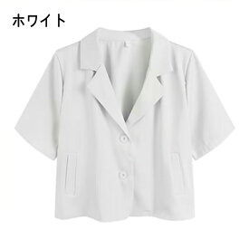 ジャケット レディース カジュアル テーラードジャケット アウター 半袖 春 夏 サマージャケット シャツジャケット オフィス カジュアル ブレザー 2ツボタン カーディガン サマースーツ 洗える 羽織り 結婚式 制服 通勤 薄手 母の日 きれいめ