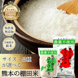 無農薬 白米 2kg 5kg 10kg 30kg 令和7年産 熊本県産 コシヒカリ ヒノヒカリ オリジナルブレンド 米 特別栽培米 新米 九州産 熊本 お米 農薬不使用 オーガニック 有機 健康 ギフト プレゼント