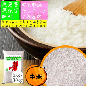 訳あり 無農薬 白米 5kg 10kg 30kg 令和7年産 熊本県産 オリジナルブレンド 米 中米 九州産 熊本 お米 農薬不使用 オーガニック 有機 健康