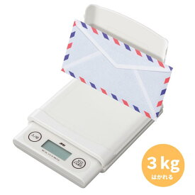 ＼エントリーでポイントアップ／エー・アンド・デイ A&D レタースケール UH-3201L-W ひょう量:3000g 目量:0.1g/1g AD デジタルはかり UH3201LW 家庭用 郵便料金 郵便料金表付属 取引証明以外用